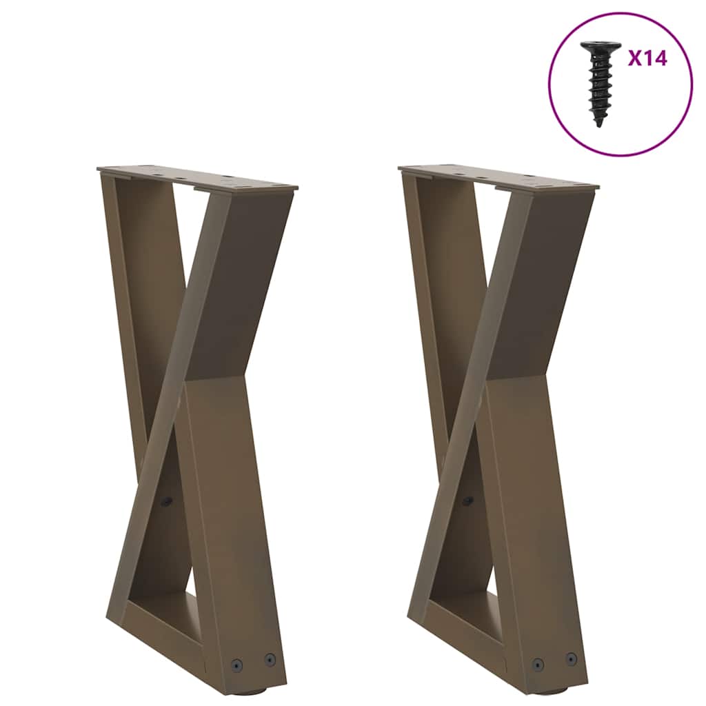 2 db natúr acél dohányzóasztal láb 38x(42-43,3) cm acél