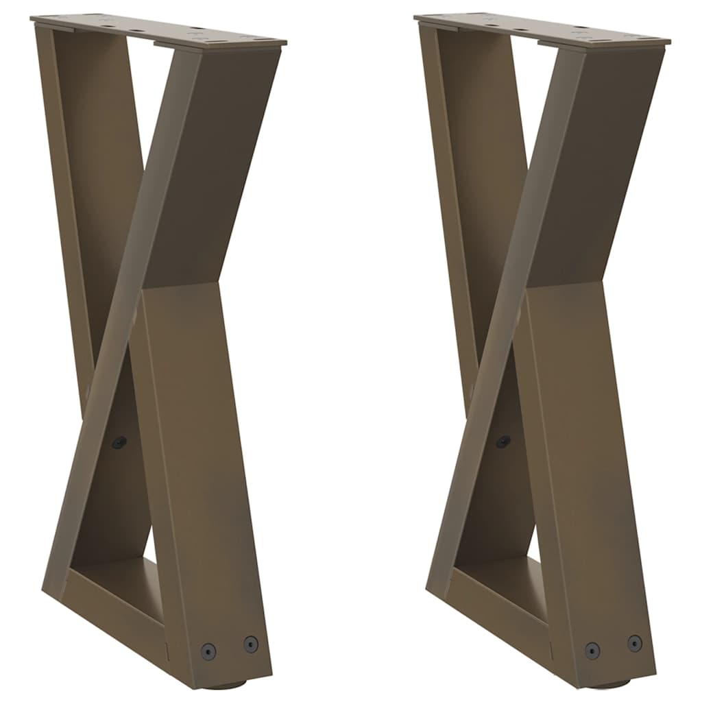 2 db natúr acél dohányzóasztal láb 38x(42-43,3) cm acél
