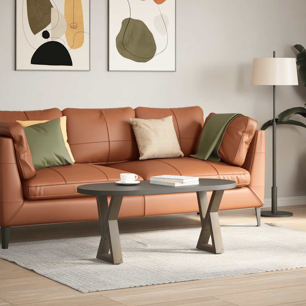 2 db natúr acél dohányzóasztal láb 38x(42-43,3) cm acél