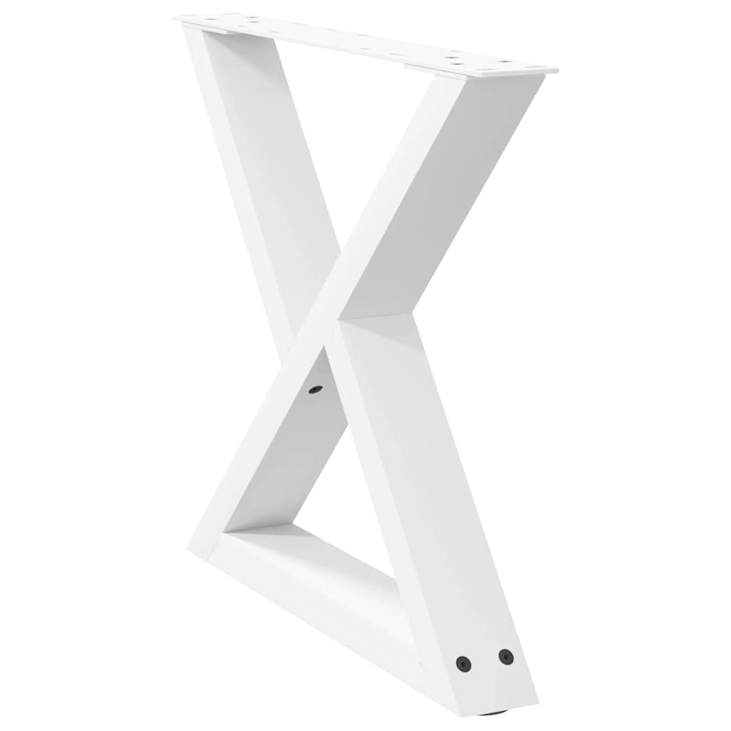 2 db fehér dohányzóasztal láb 50 x (42-43,3) cm acél dohányzóasztal láb