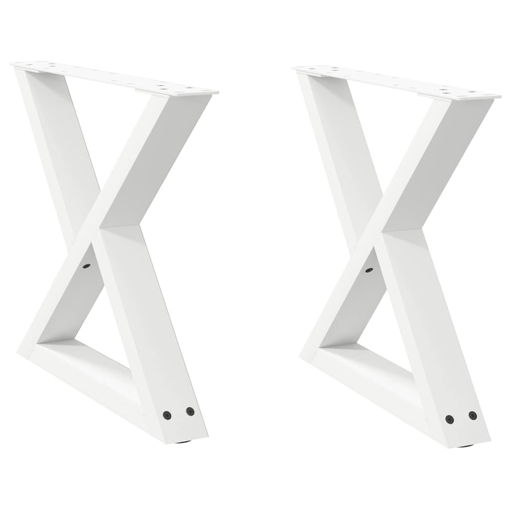 2 db fehér dohányzóasztal láb 60 x (42-43,3) cm acél dohányzóasztal láb