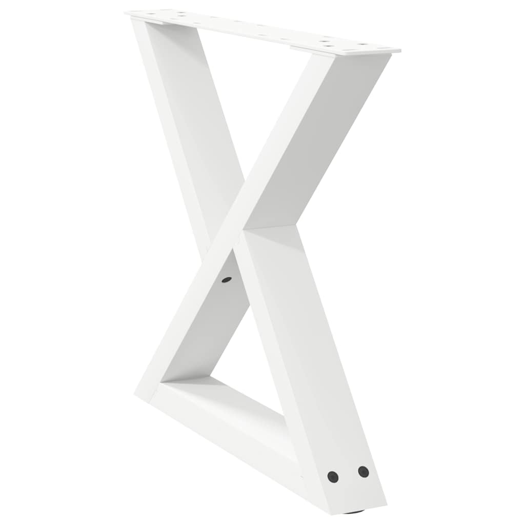 2 db fehér dohányzóasztal láb 60 x (42-43,3) cm acél dohányzóasztal láb