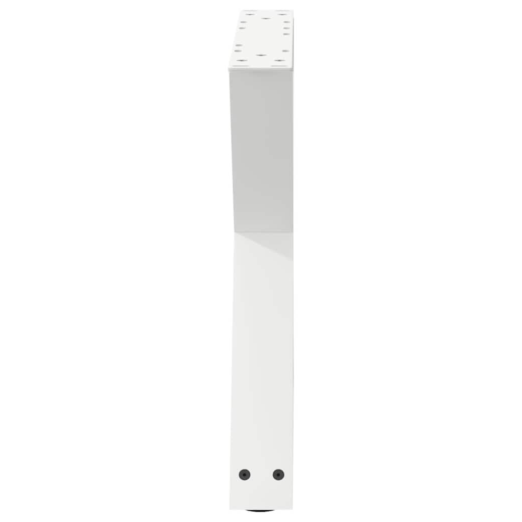 2 db fehér dohányzóasztal láb 60 x (42-43,3) cm acél dohányzóasztal láb