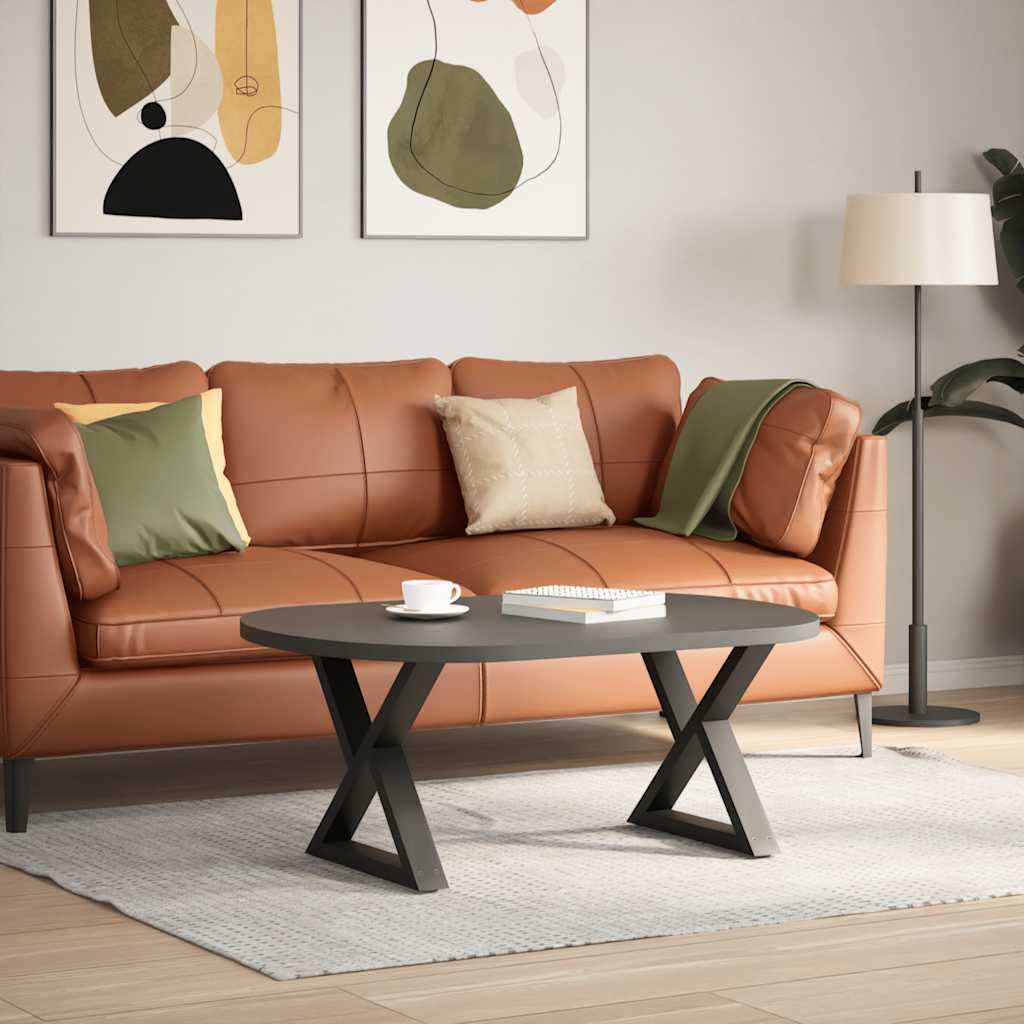 2 db antracitszürke acél dohányzóasztal láb 60 x (42-43,3) cm