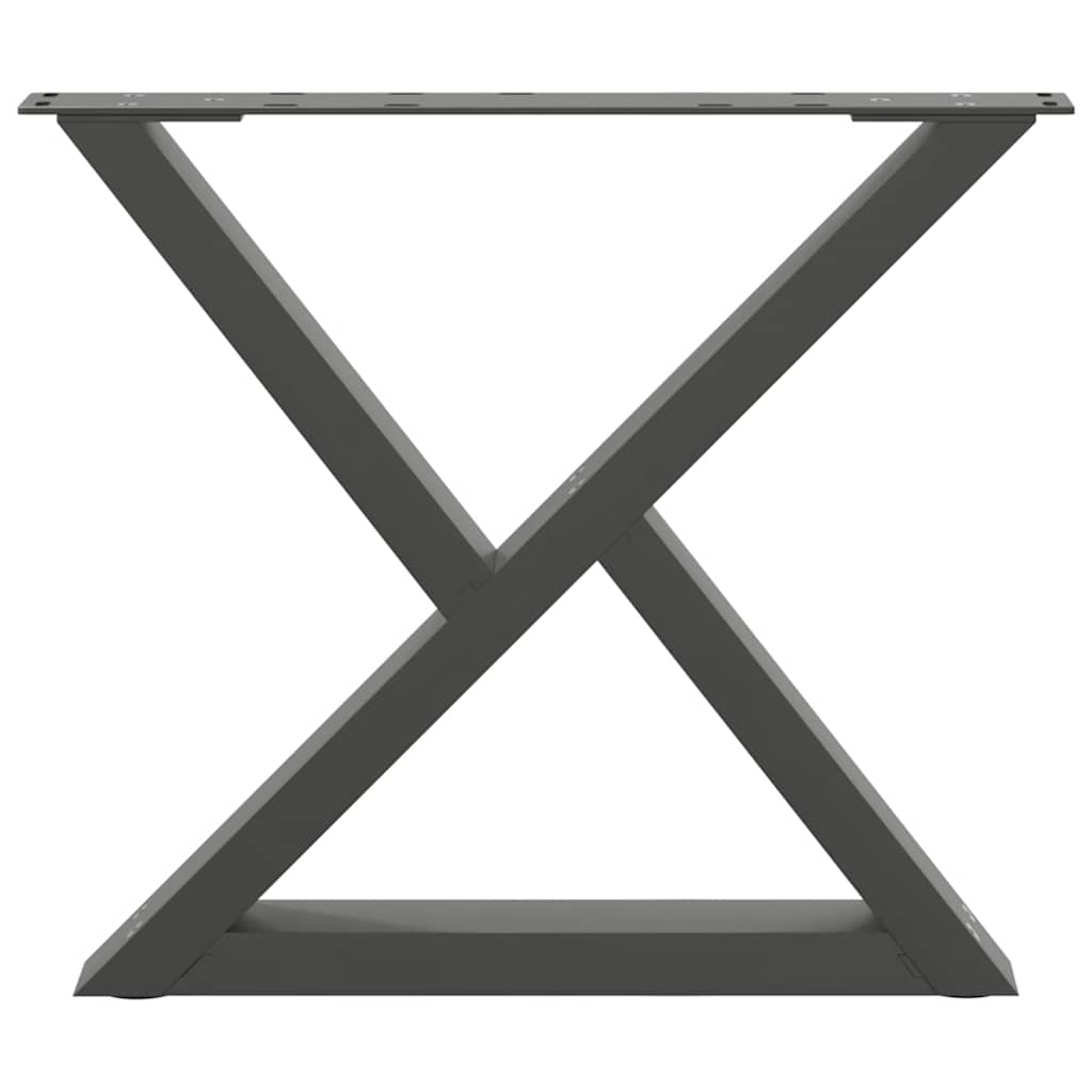 2 db antracitszürke acél dohányzóasztal láb 60 x (42-43,3) cm