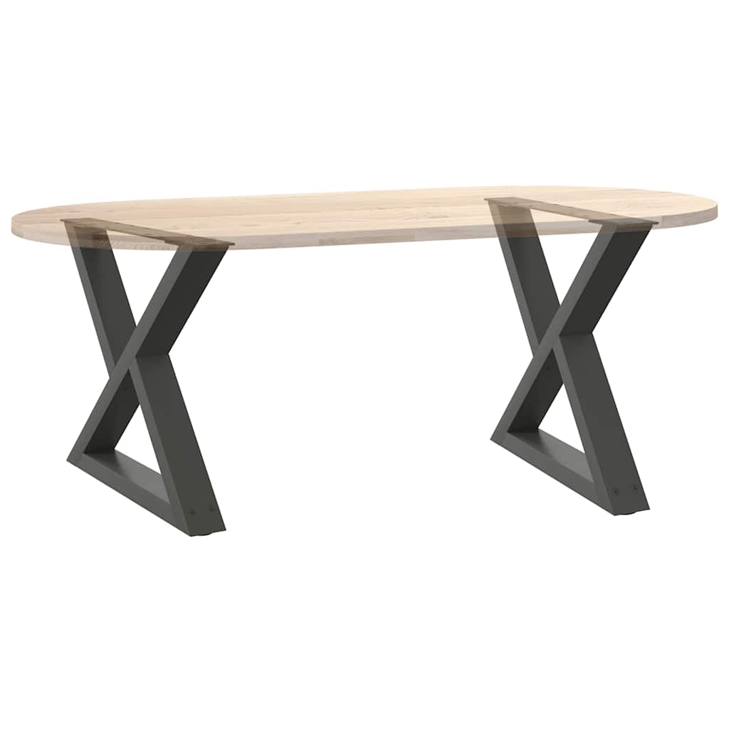 2 db antracitszürke acél dohányzóasztal láb 60 x (42-43,3) cm