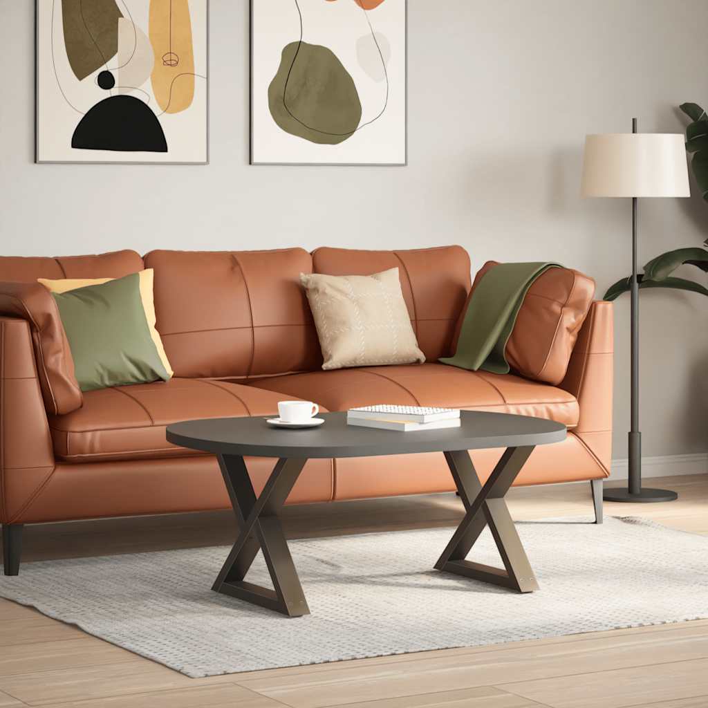2 db natúr acél dohányzóasztal láb 60 x (42-43,3) cm acél
