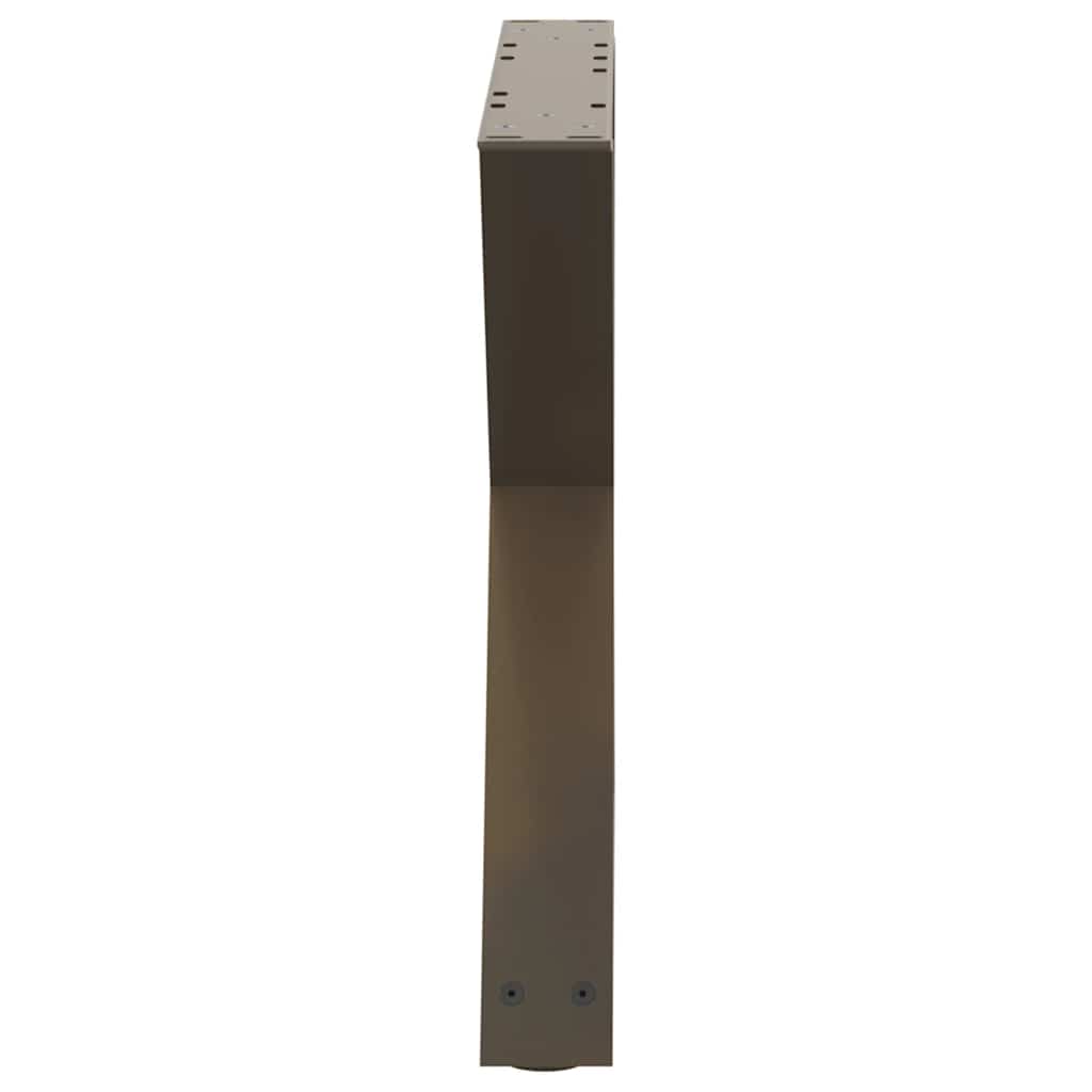2 db natúr acél dohányzóasztal láb 60 x (42-43,3) cm acél