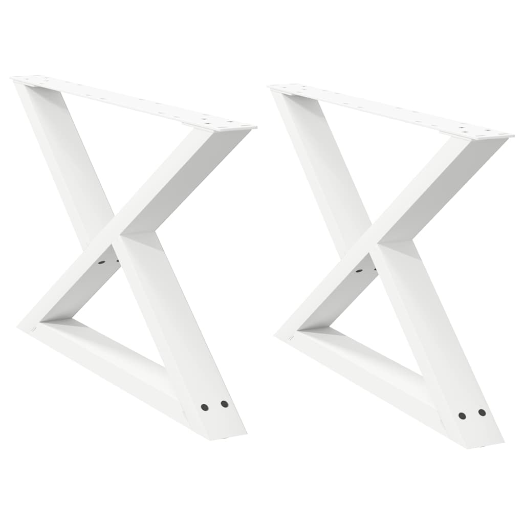 2 db fehér dohányzóasztal láb 70 x (42-43,3) cm acél dohányzóasztal láb