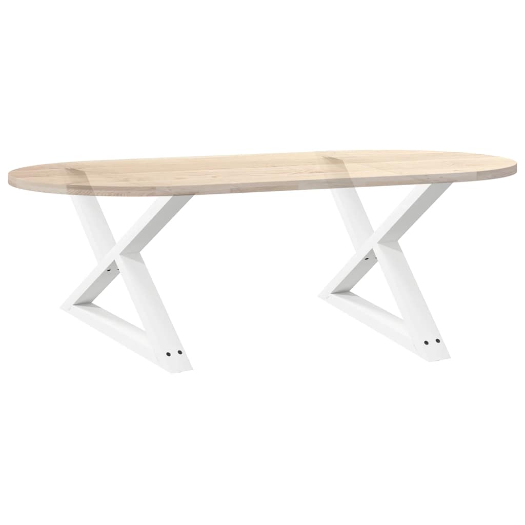 2 db fehér dohányzóasztal láb 70 x (42-43,3) cm acél dohányzóasztal láb
