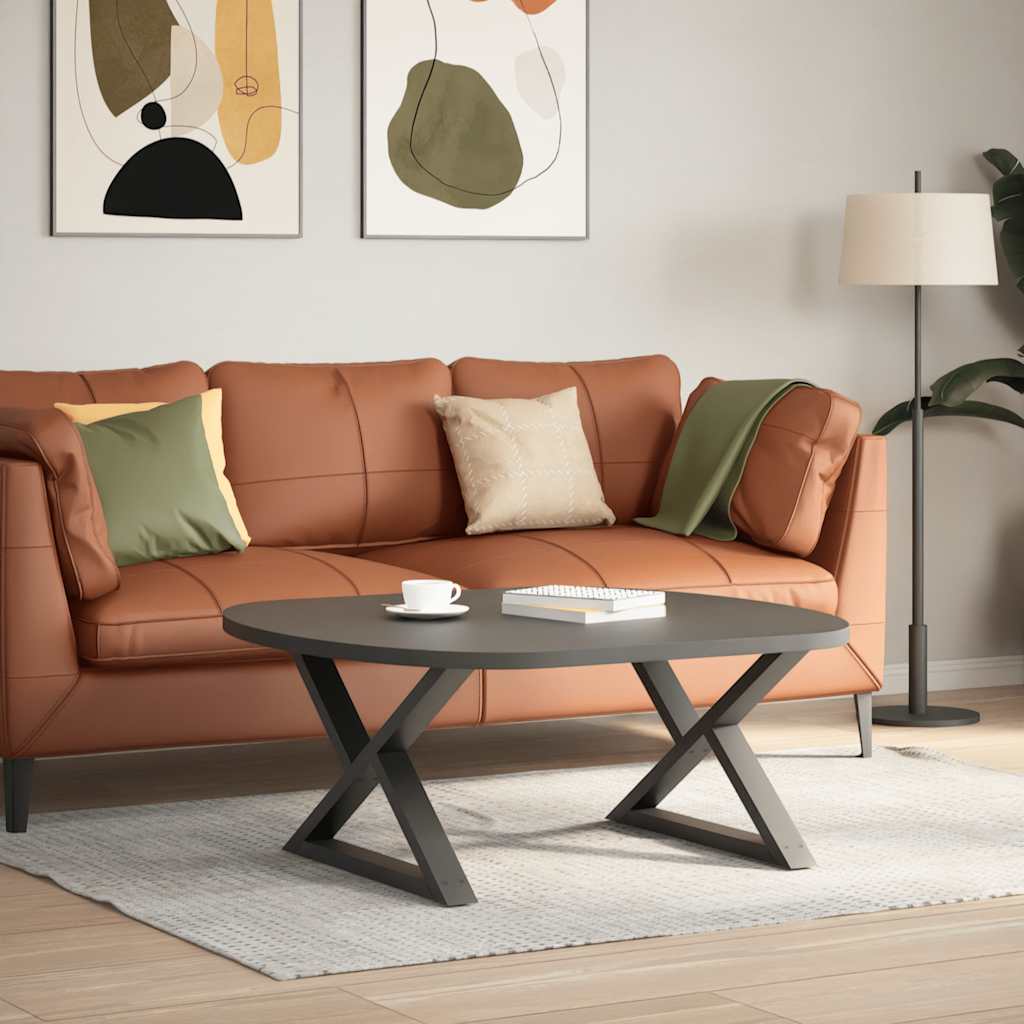 2 db antracitszürke acél dohányzóasztal láb 70 x (42-43,3) cm