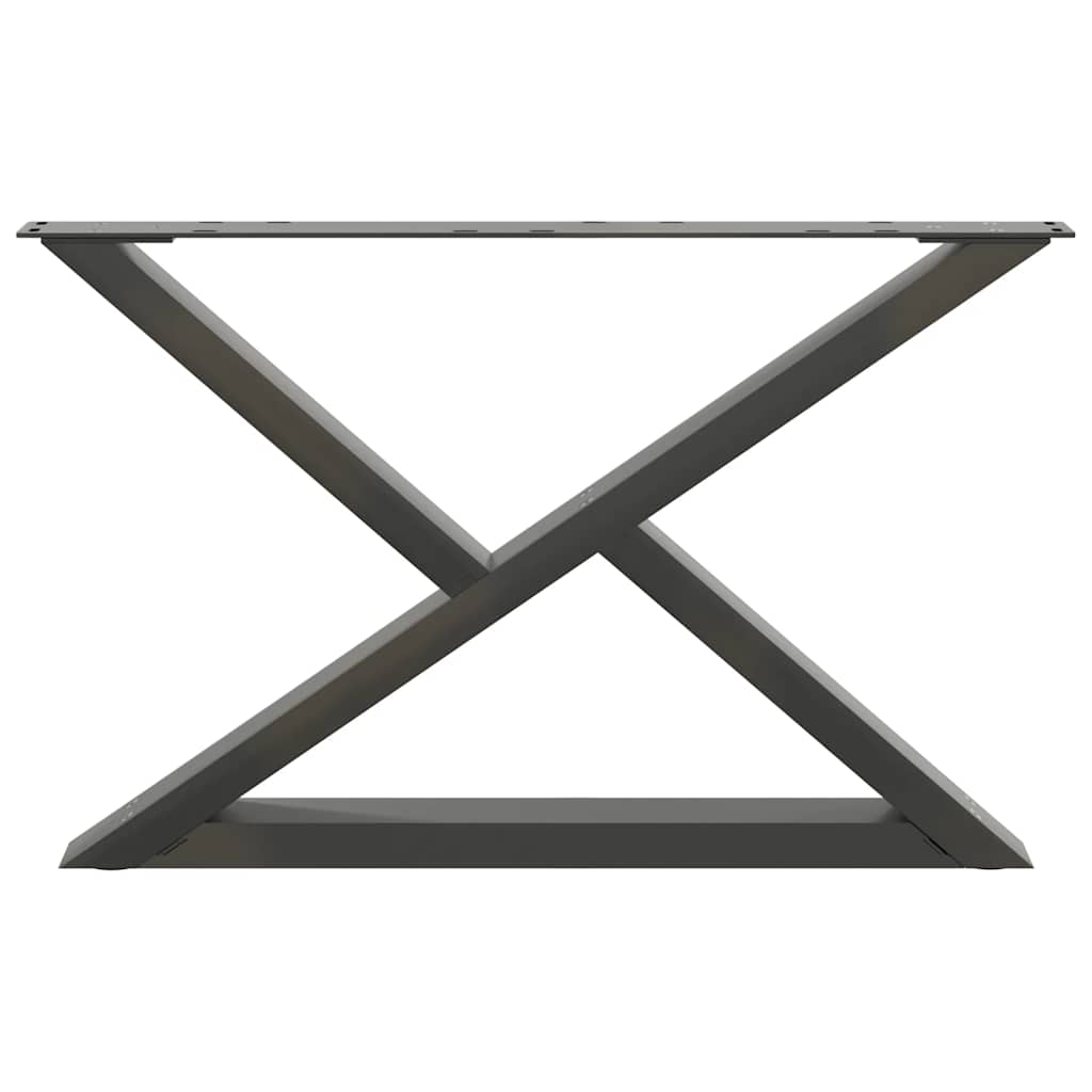 2 db antracitszürke acél dohányzóasztal láb 70 x (42-43,3) cm