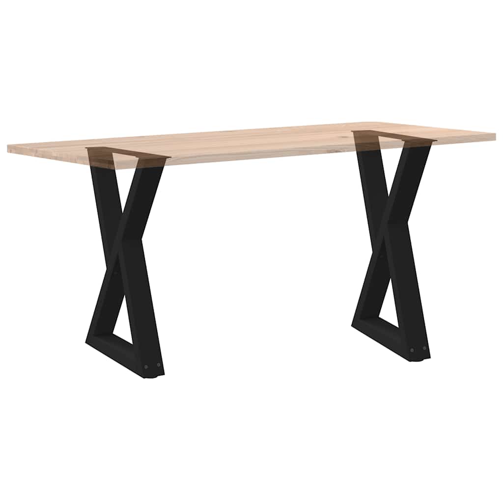 2 db fekete acél étkezőasztal láb 50 x (72-73,3) cm