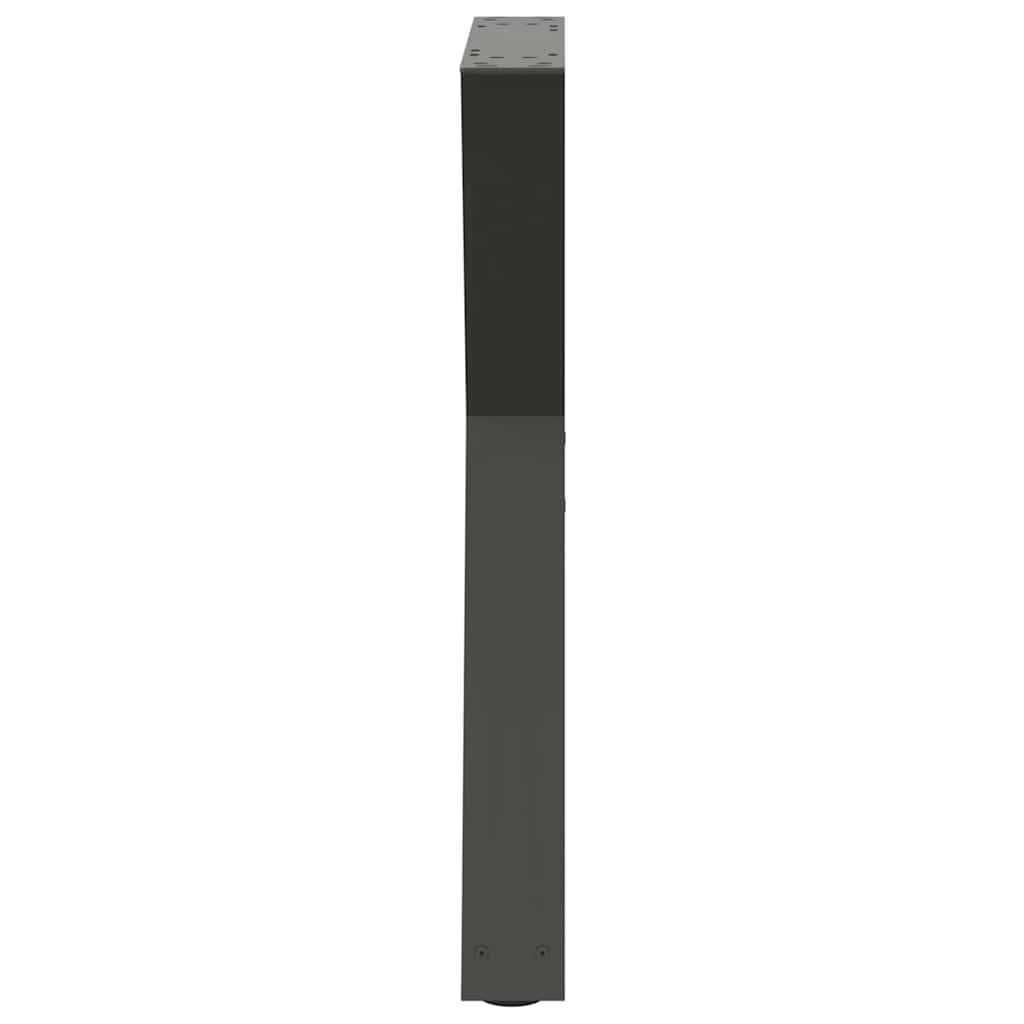 2 db antracitszürke acél étkezőasztalláb 50x(72-73,3) cm