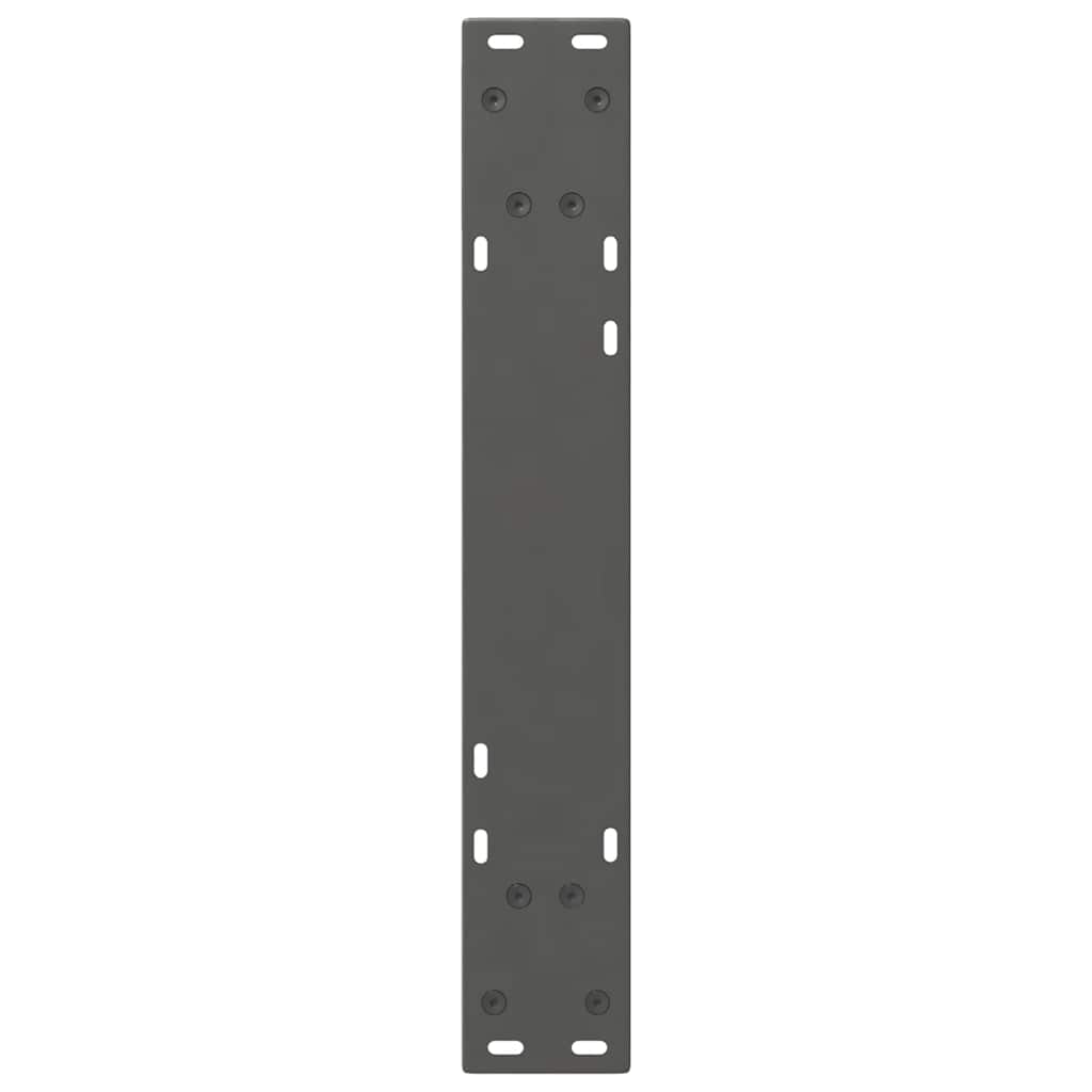 2 db antracitszürke acél étkezőasztalláb 50x(72-73,3) cm
