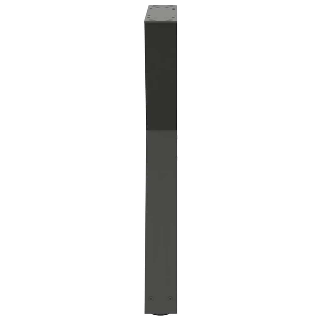 2 db antracitszürke acél étkezőasztalláb 60x(72-73,3) cm