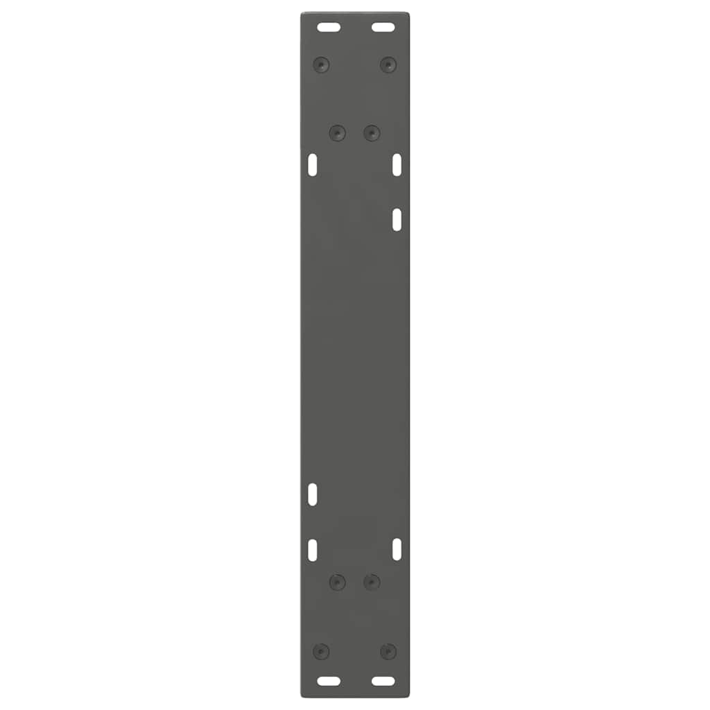 2 db antracitszürke acél étkezőasztalláb 60x(72-73,3) cm