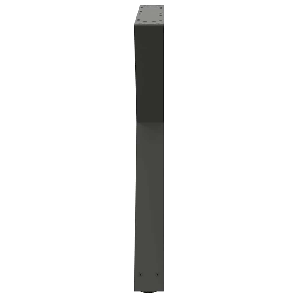 2 db antracitszürke acél étkezőasztalláb 70x(72-73,3) cm