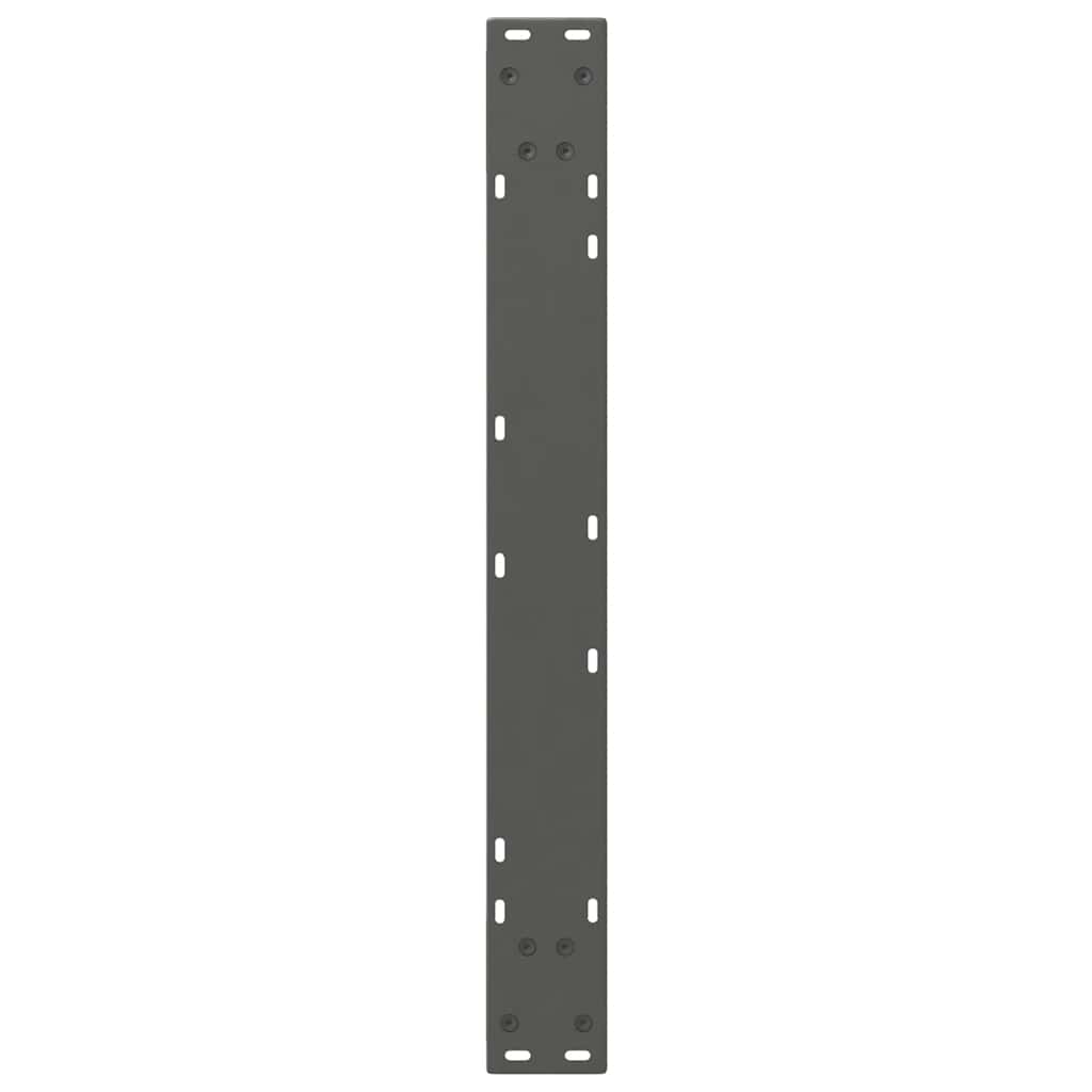 2 db antracitszürke acél étkezőasztalláb 70x(72-73,3) cm