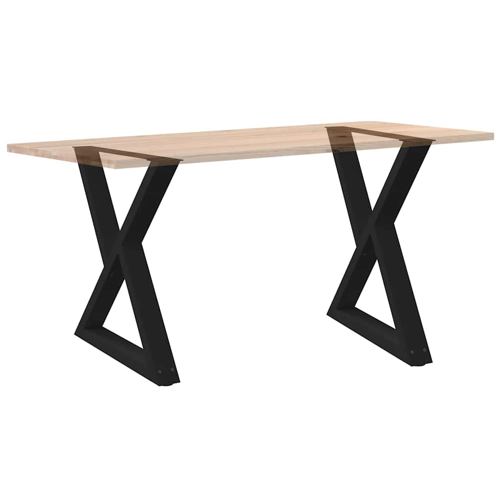2 db fekete acél étkezőasztal láb 80 x (72-73,3) cm
