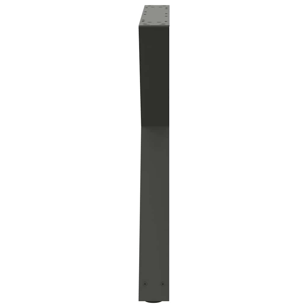 2 db antracitszürke acél étkezőasztalláb 80x(72-73,3) cm