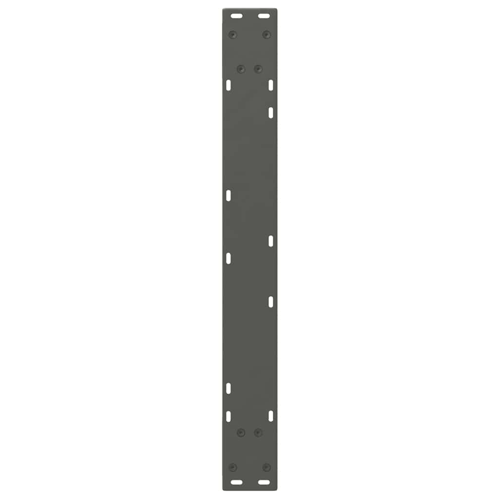 2 db antracitszürke acél étkezőasztalláb 80x(72-73,3) cm
