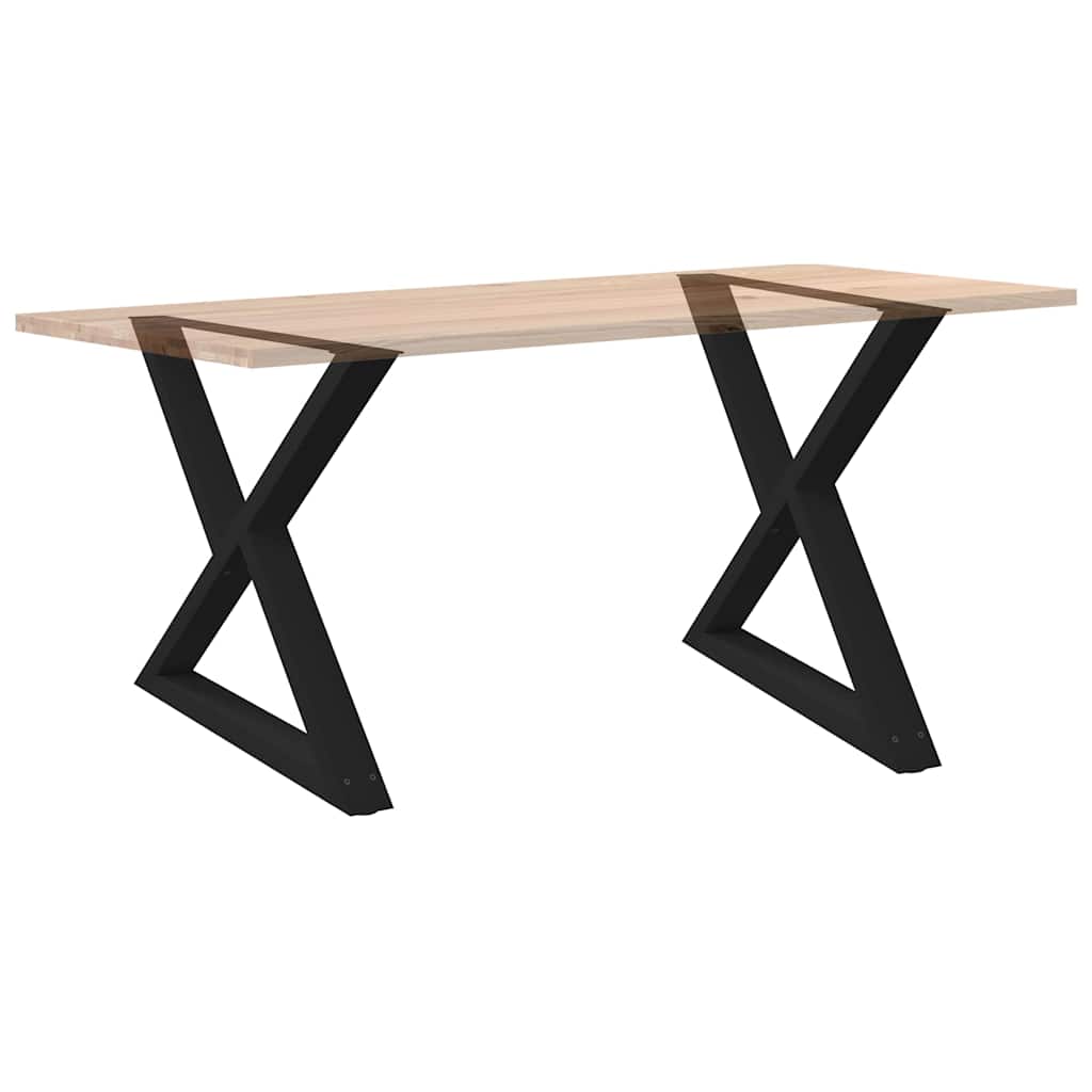 2 db fekete acél étkezőasztal láb 90 x (72-73,3) cm