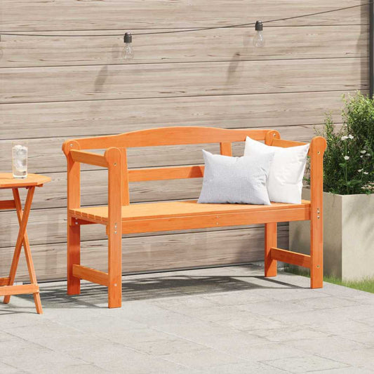 Kerti pad tárolóval Barna 119 x 44 x 76 cm Tömör fenyőfa