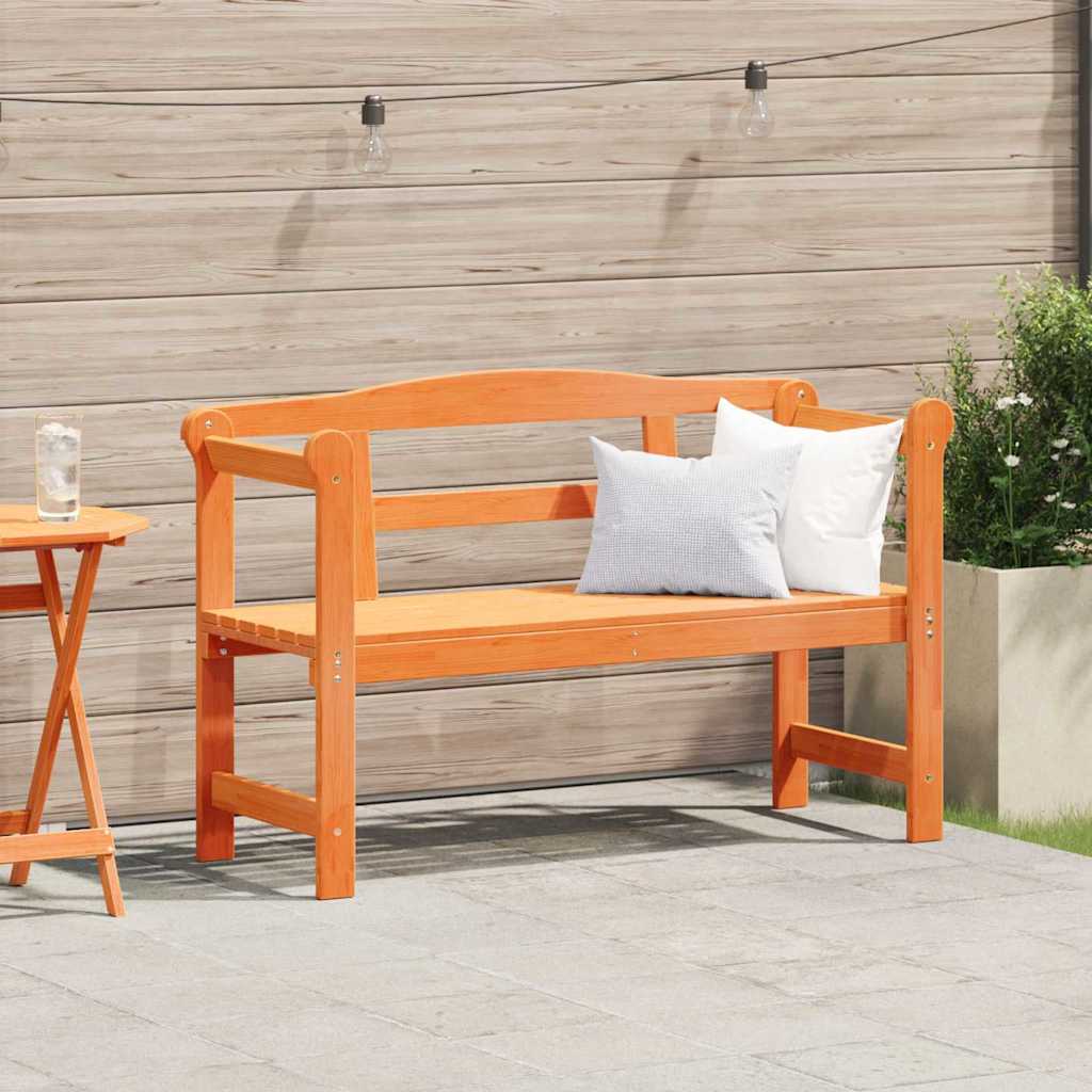 Kerti pad tárolóval Barna 119 x 44 x 76 cm Tömör fenyőfa