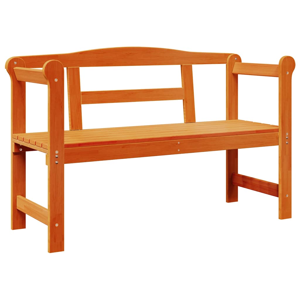 Kerti pad tárolóval Barna 119 x 44 x 76 cm Tömör fenyőfa
