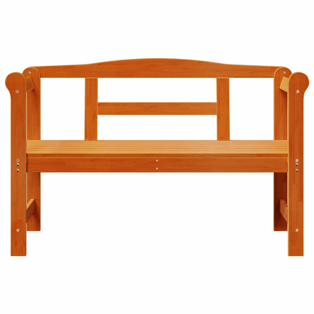 Kerti pad tárolóval Barna 119 x 44 x 76 cm Tömör fenyőfa