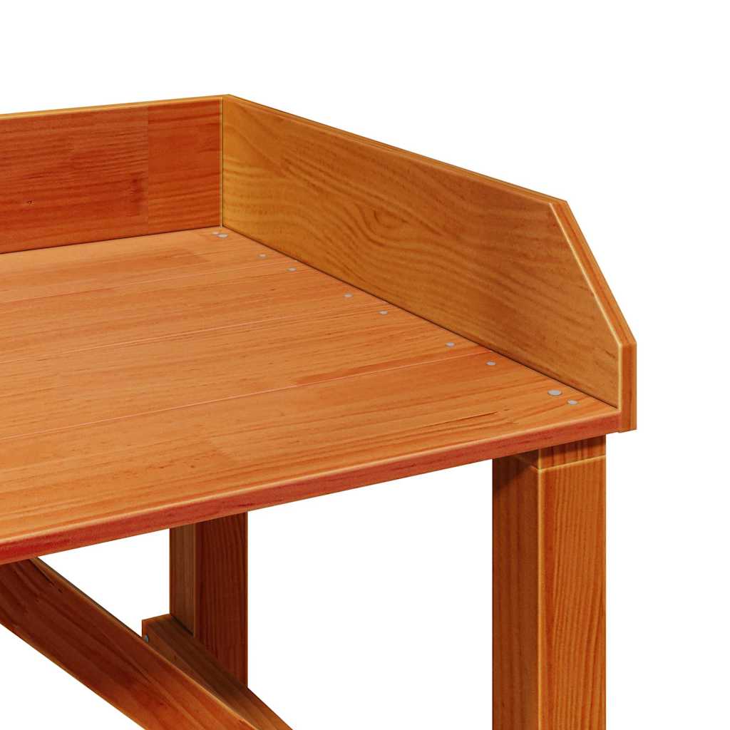 Ültetőasztal polcokkal Barna 75 x 40 x 90 cm Tömör fenyőfa