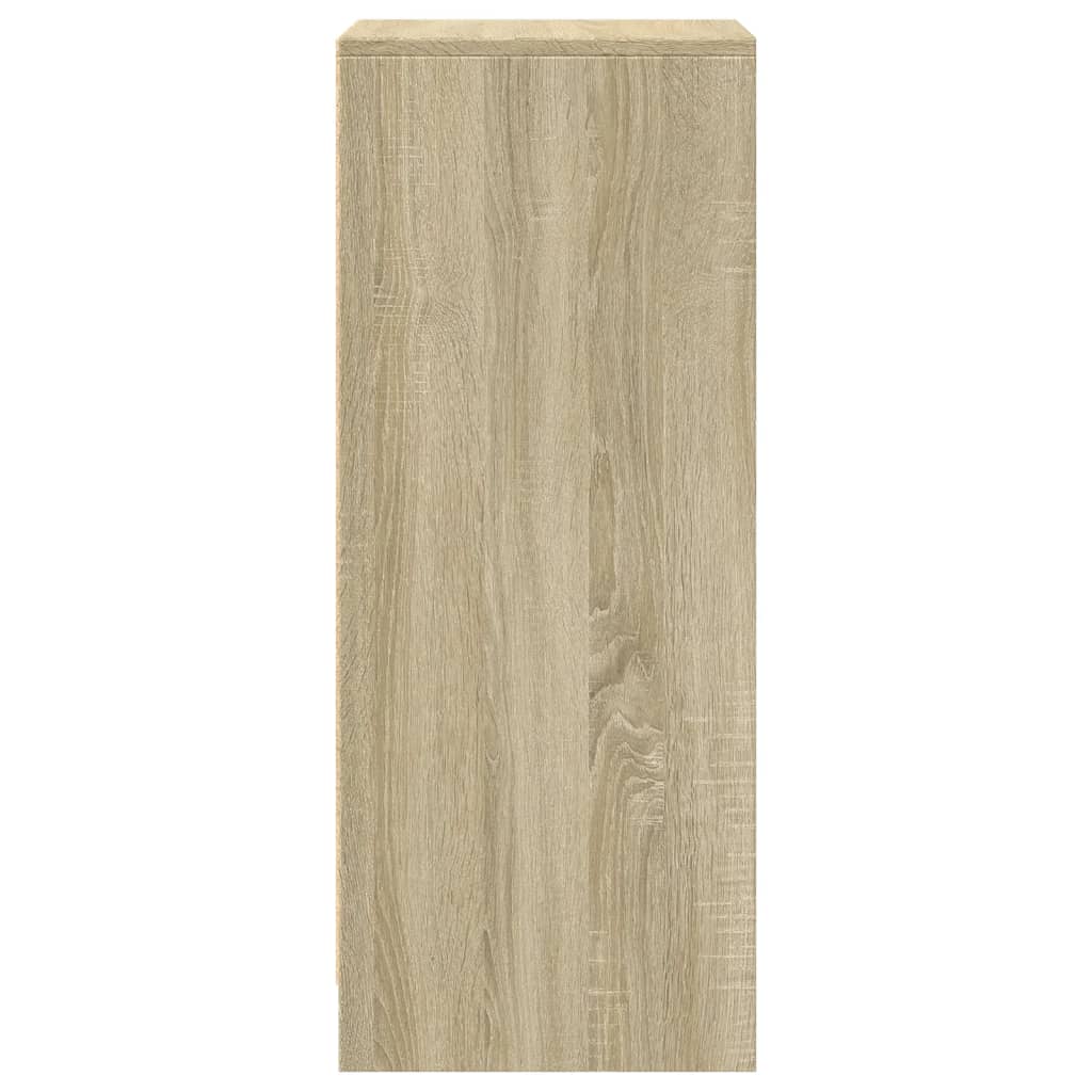 sonoma tölgy szerelt fa tálalószekrény LED-del 42,5x34x85 cm