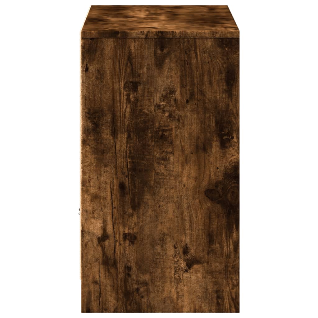 füstös tölgy színű szerelt fa LED-es TV-szekrény 91x34x61 cm