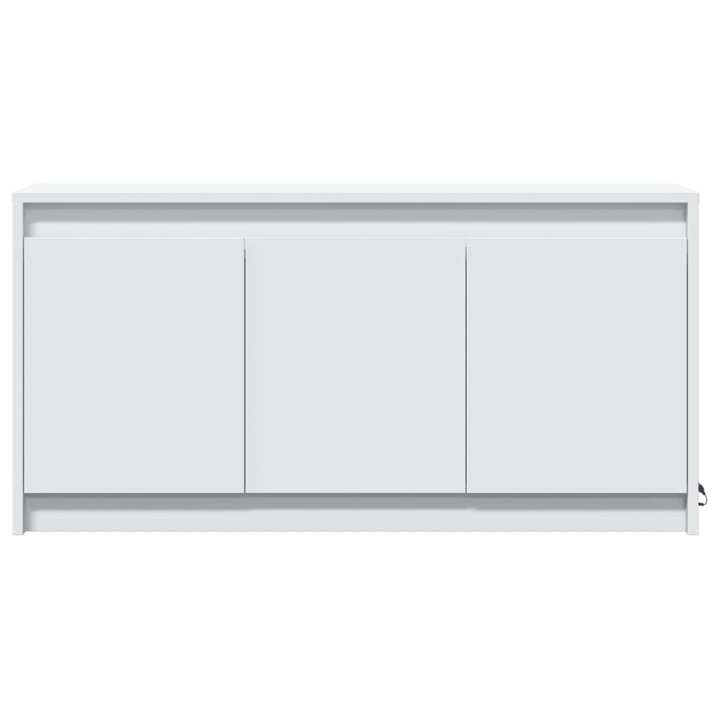 fehér szerelt fa TV-szekrény LED-ekkel 100 x 34 x 50 cm