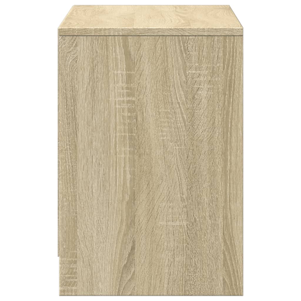 sonoma tölgy színű szerelt fa LED-es TV-szekrény 100x34x50 cm