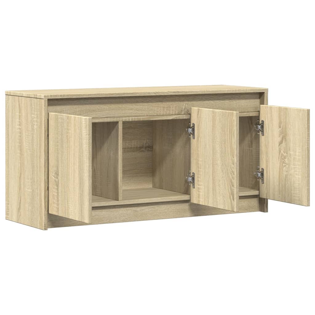 sonoma tölgy színű szerelt fa LED-es TV-szekrény 100x34x50 cm