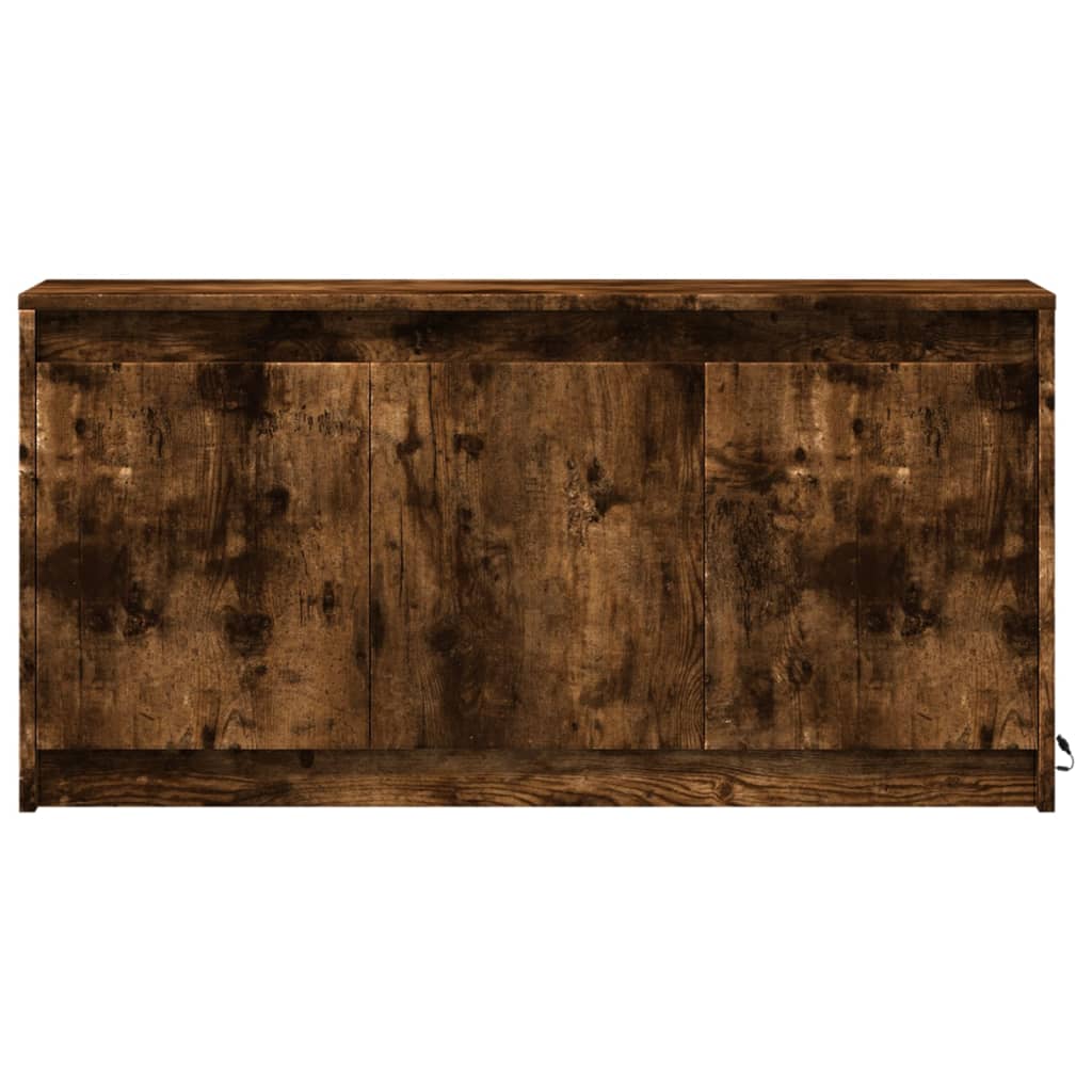 füstös tölgy színű szerelt fa LED-es TV-szekrény 100x34x50 cm