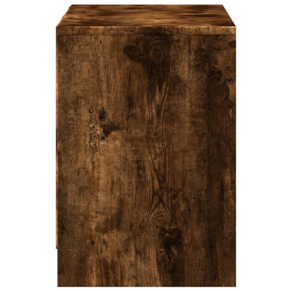 füstös tölgy színű szerelt fa LED-es TV-szekrény 100x34x50 cm