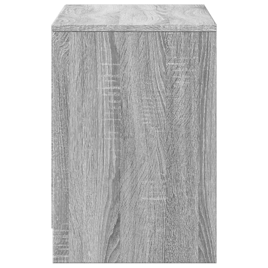 szürke sonoma színű szerelt fa LED-es TV-szekrény 100x34x50 cm
