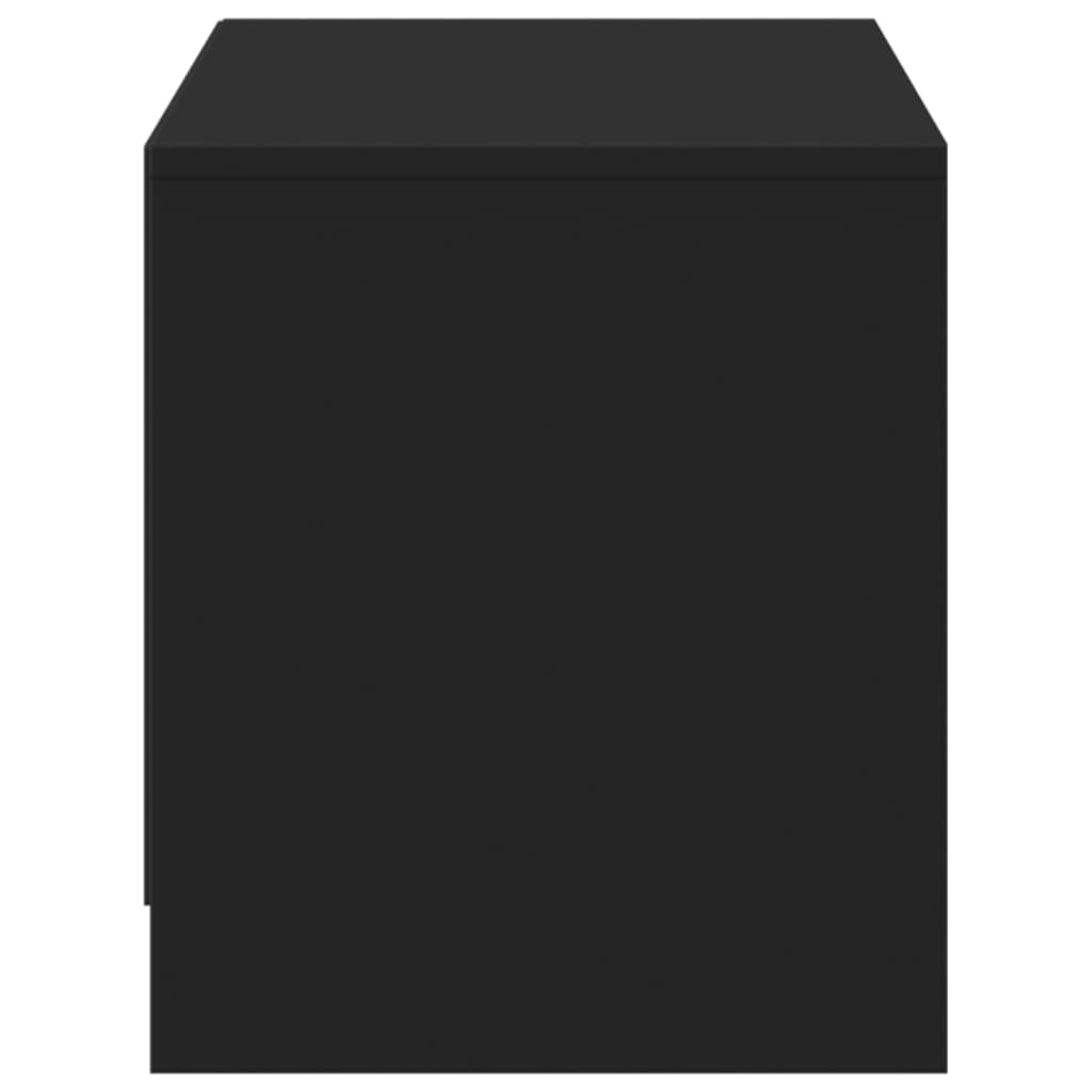 fekete szerelt fa TV-szekrény LED-ekkel 97 x 34 x 50 cm