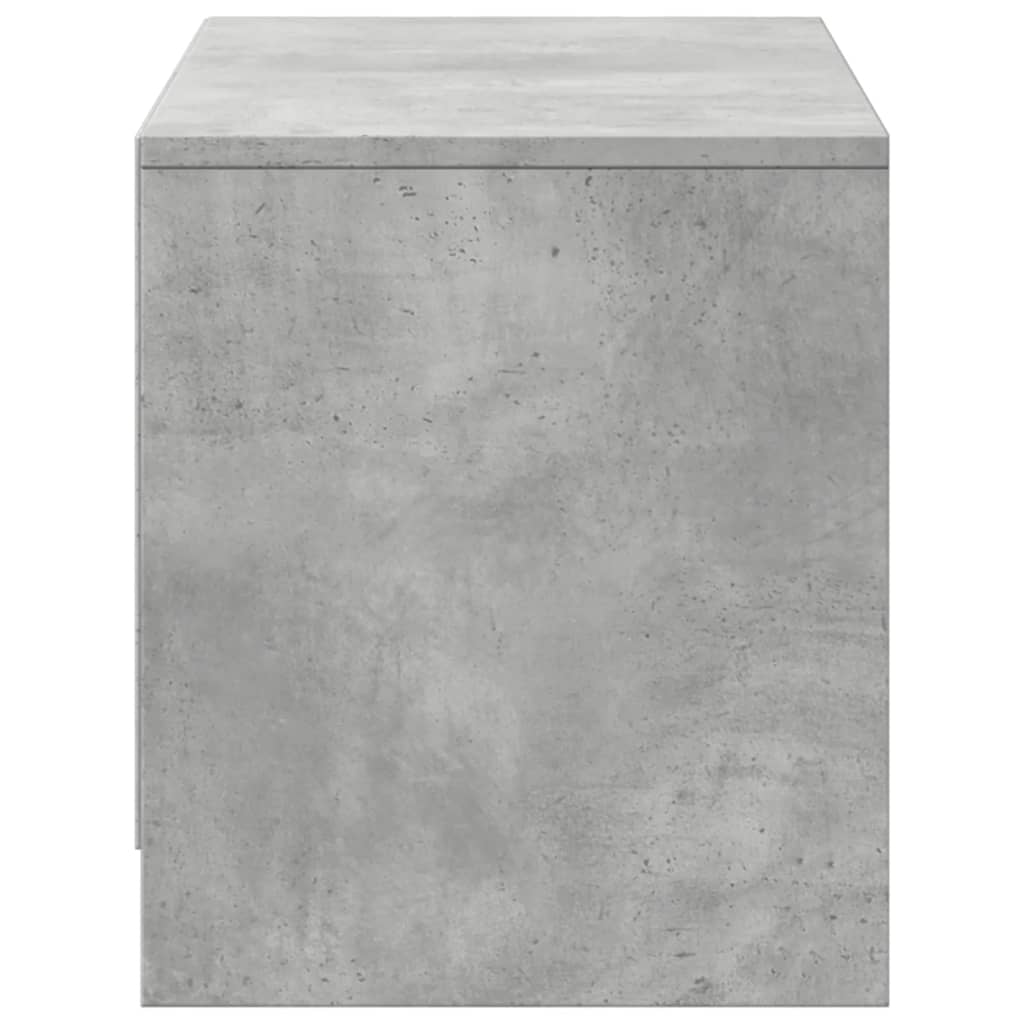 betonszürke szerelt fa TV-szekrény LED-ekkel 97 x 34 x 40 cm