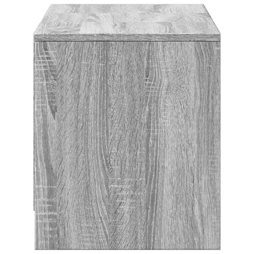 szürke sonoma színű szerelt fa TV-szekrény LED-del 97x34x40 cm