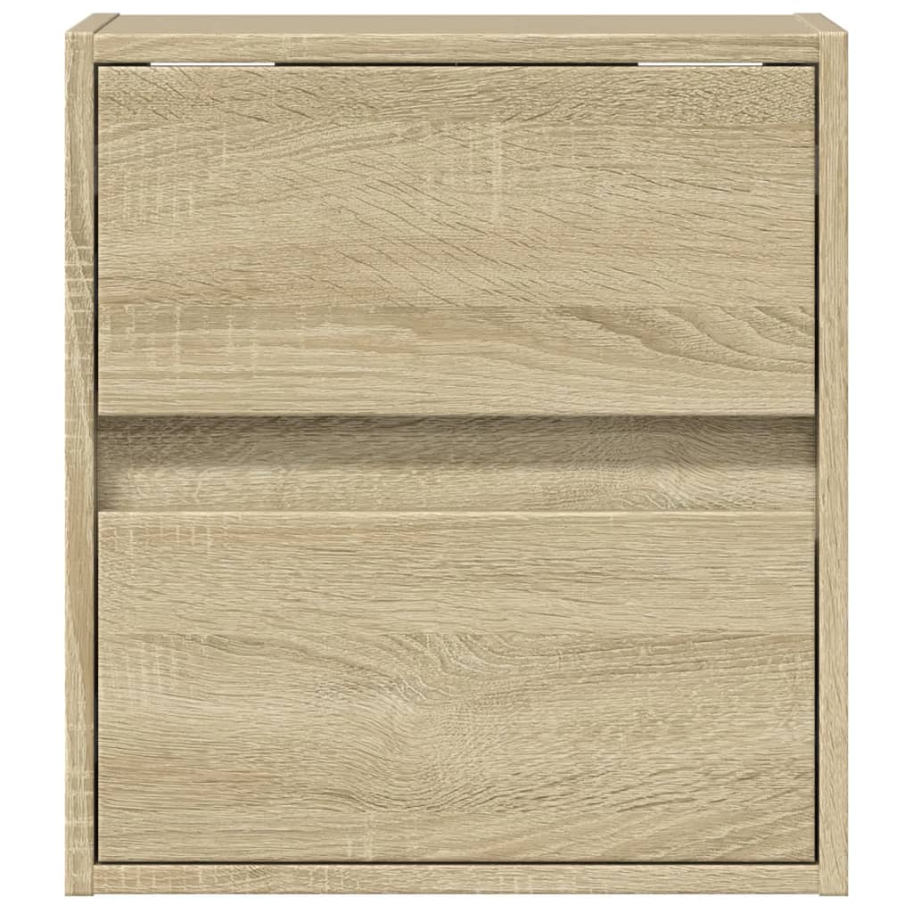 sonoma tölgy színű fali TV-szekrény LED-ekkel 41x31x45 cm