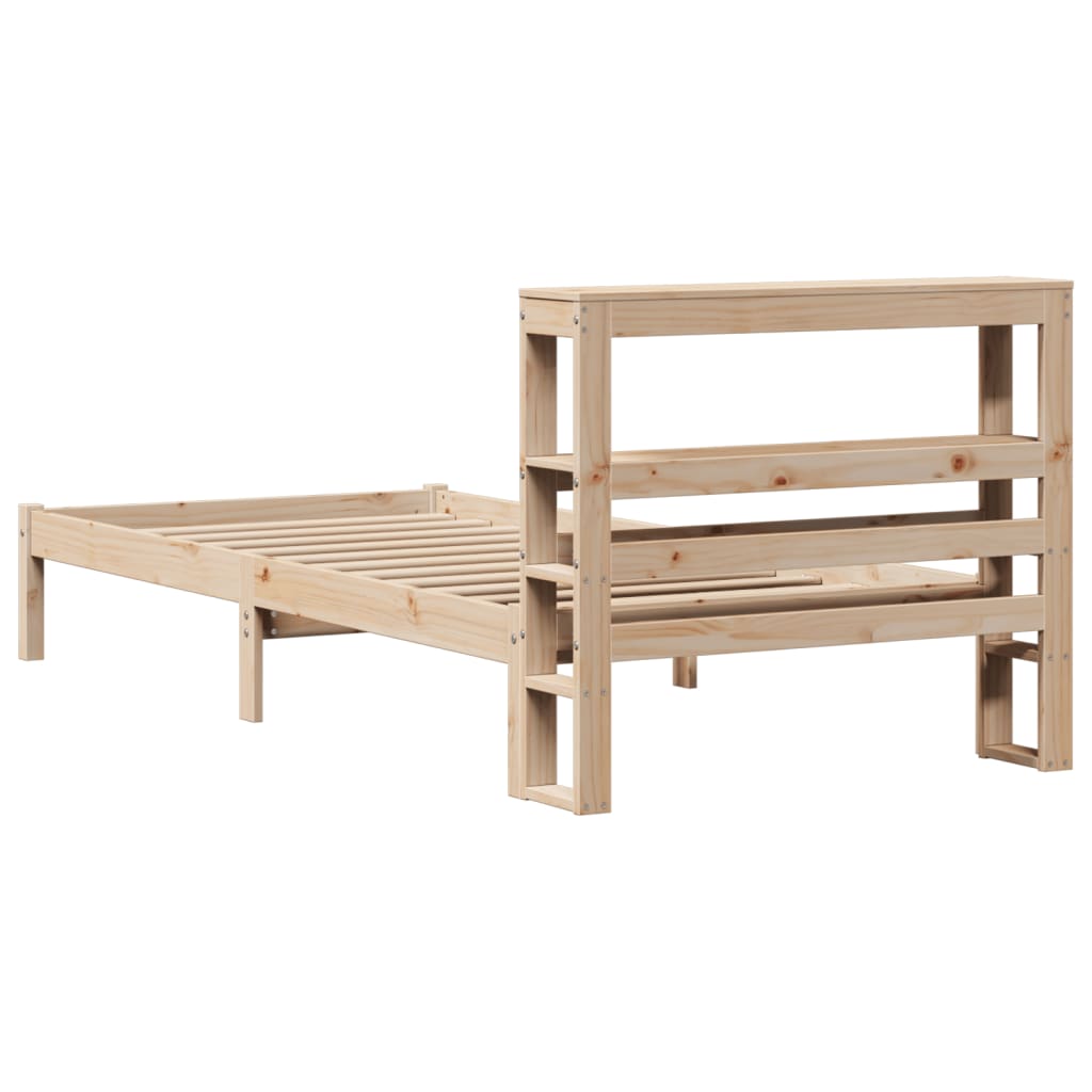tömör fenyőfa ágy matrac nélkül 75 x 190 cm