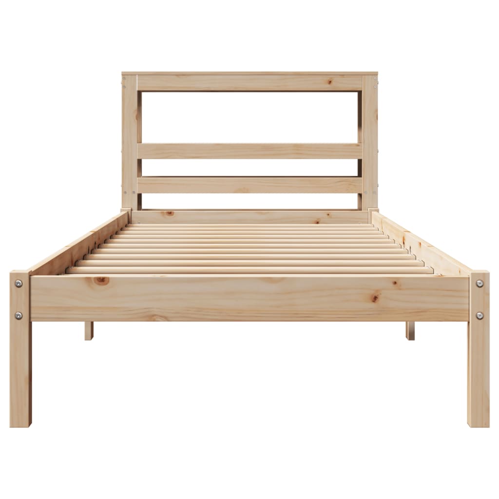 tömör fenyőfa ágy matrac nélkül 90 x 200 cm