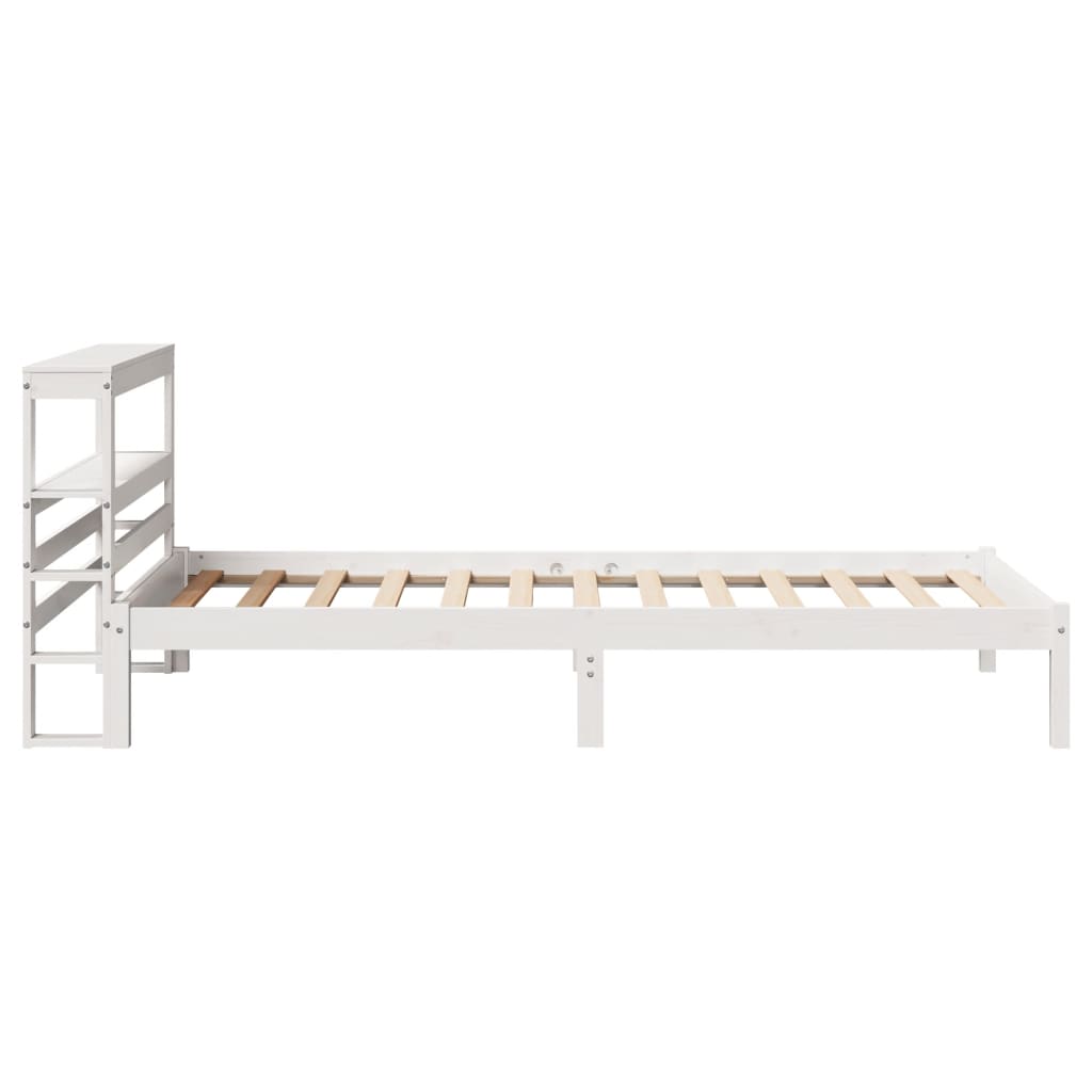 fehér tömör fenyőfa ágy matrac nélkül 90 x 200 cm