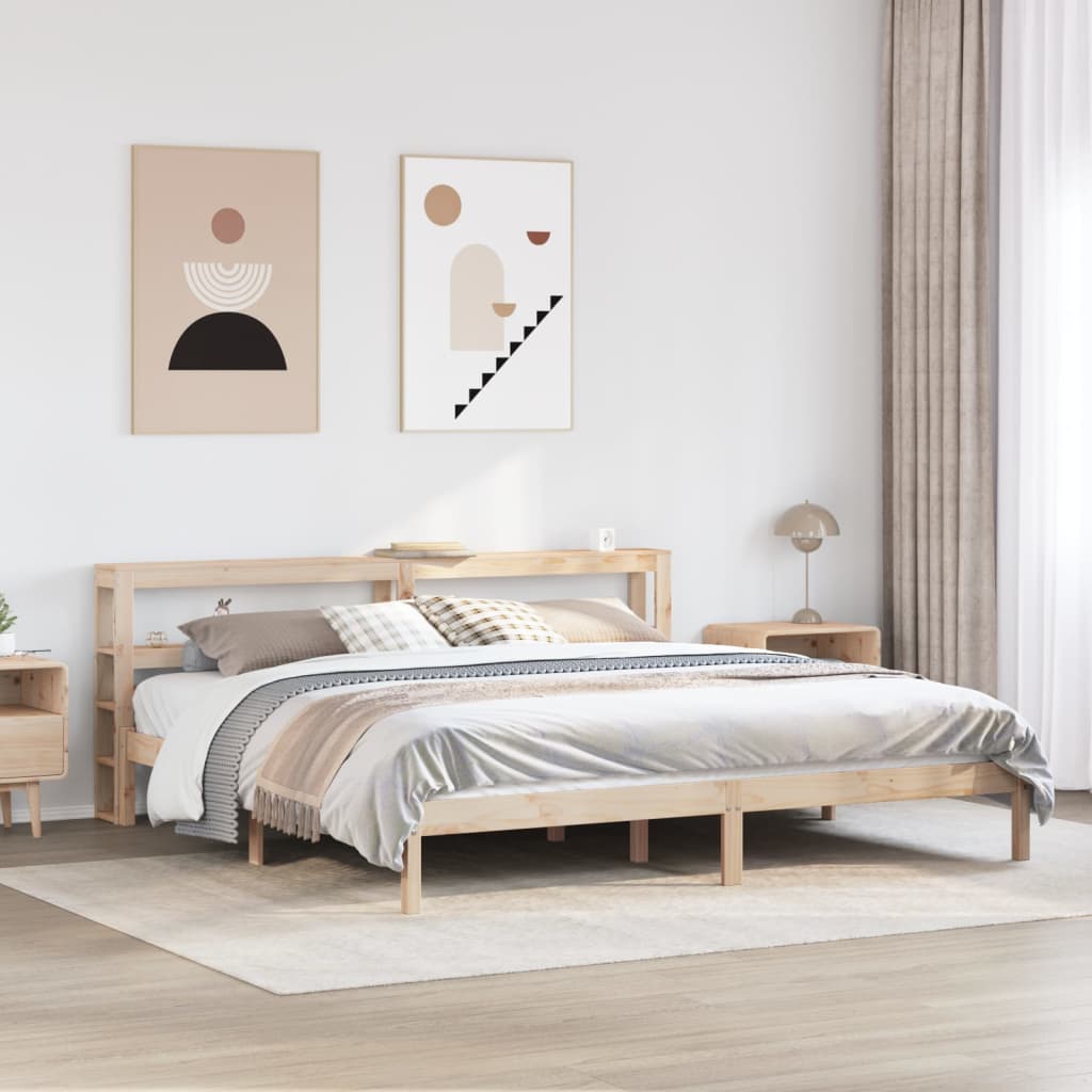 tömör fenyőfa ágy matrac nélkül 200 x 200 cm