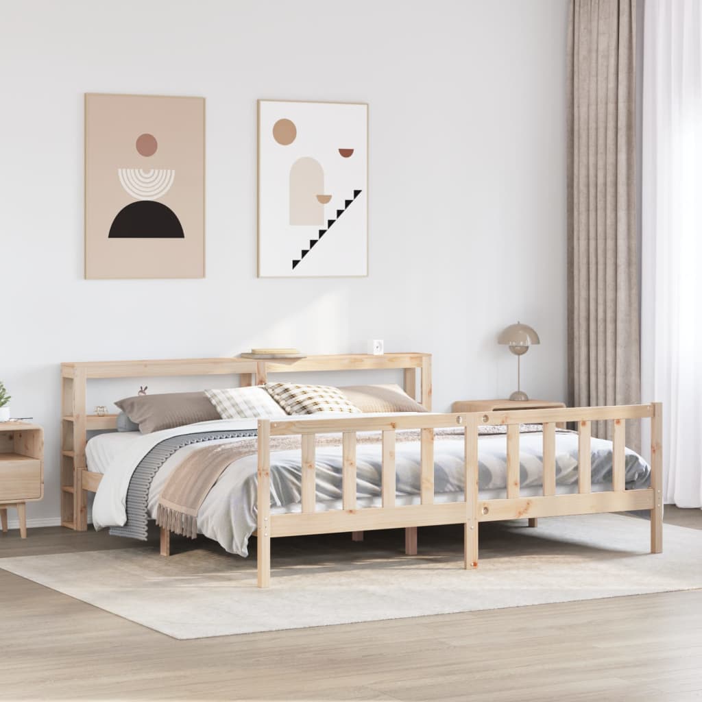 tömör fenyőfa ágy matrac nélkül 180 x 200 cm