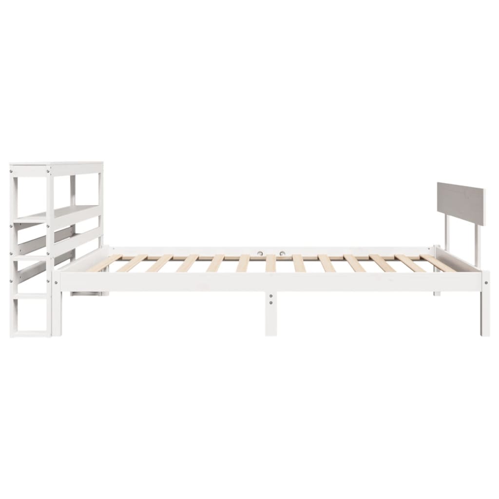 fehér tömör fenyőfa ágykeret matrac nélkül 90 x 190 cm